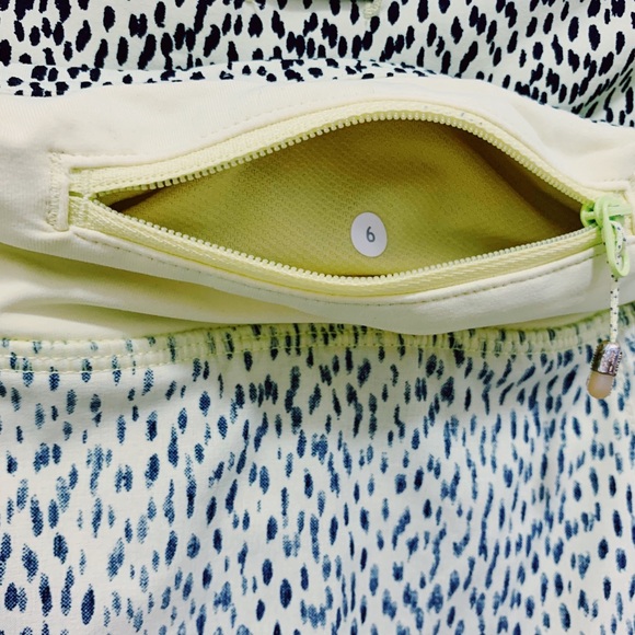 SOLD💛BNWOT ⭐️ LULULEMON PACE RIVAL SKIRT/SKORT LIME/YELLOW/GRAY DOTS-SIZE 6 REG - Picture 3 of 12